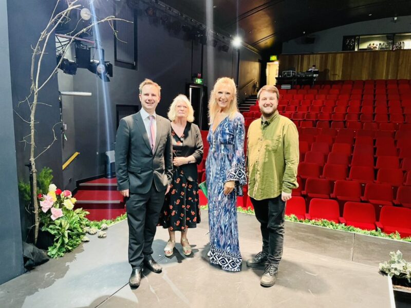 Council leader, Cllr Tom Ross, pictured with Cllr Judith Lloyd, Mandy White and Joseph Meighan