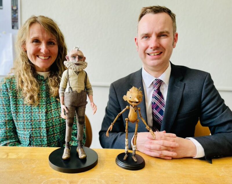 From Left, Cllr Catherine Hynes, Executive Member for Leisure, Arts, Culture and Heritage, pictured with Council leader, Cllr Tom Ross at Altrincham