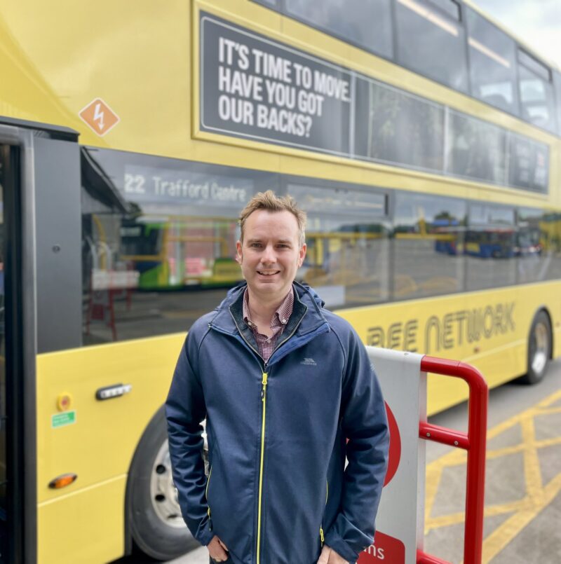 Cllr Tom Ross travelled on the new bus system.