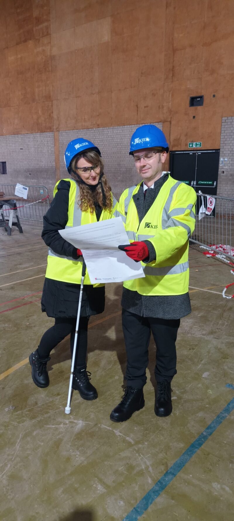 Cllrs Cath Hynes and Tom Ross pictured during a recent visit to Altrincham Leisure Centre. 